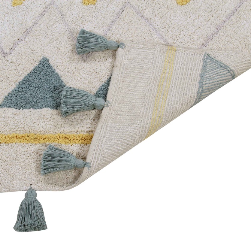 ΧΑΛΙ ΤΑΠΕΤΟ AZTECA NATURALVINTAGE BLUE (140X200), LORENA CANALS